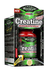 Amix Creatine MagnaPower™ supplement box with 120 capsules for improved performance and recovery.