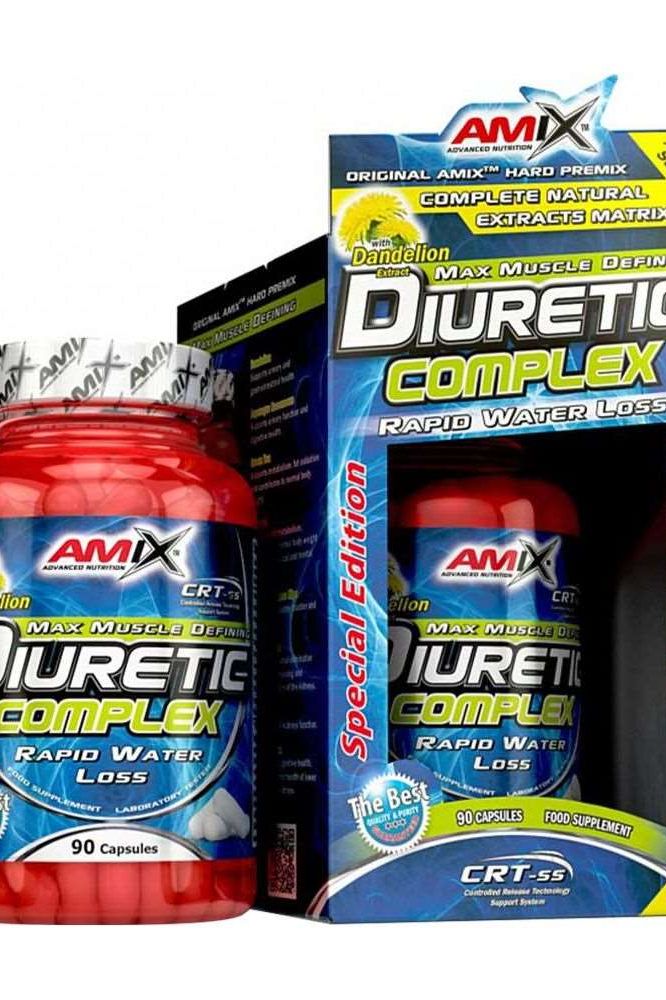 Amix Diuretic Complex 90 capsules for rapid water loss and support for urinary health.