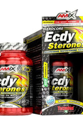 Amix Ecdy Sterones 90 capsules, a testosterone booster with natural ingredients for muscle support and recovery.