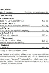 Nutritional information for Amix Ecdy-Sterones, detailing ingredients and servings per container.
