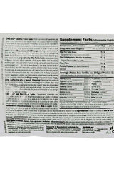 Amix Gold Whey Protein Isolate sample nutrition label detailing ingredients and serving information.