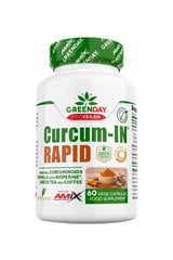 Green Day® Curcum-IN® Rapid supplement bottle with 60 capsules for inflammation and digestion support.