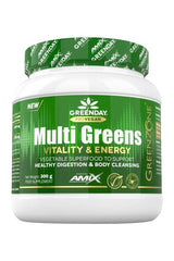 Amix GreenDay ProVegan MultiGreens Vitality & Energy 300g superfood for healthy digestion and body cleansing.