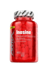 Amix Inosine 100 capsules bottle, ATP booster for improved energy and oxygen efficiency.