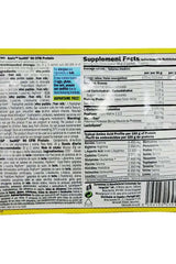 Amix IsoHD 90 CFM Protein supplement facts label, highlighting protein benefits and ingredients.