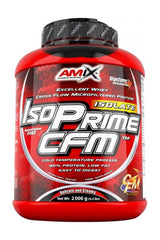 Amix IsoPrime CFM Isolate protein powder tub with 90% protein and low fat for muscle growth and recovery.
