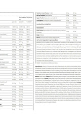 Nutrition facts and ingredient list for Amix Life's Vitality Active Stack tablets.