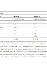 Nutritional facts for Amix - Mr. Popper's OatMash including calories, carbohydrates, and ingredients.