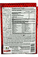 Supplement facts and nutritional information for Amix Predator Protein sample with DigeZyme, 1 serving.