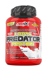 Amix Predator Protein supplement with high-quality whey protein concentrate and DigeZyme for muscle growth.