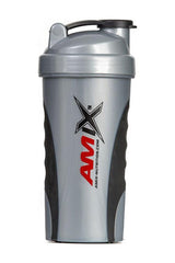 Amix Shaker Excellent in silver, designed for efficient mixing of protein powder and supplements, ideal for gym and travel.