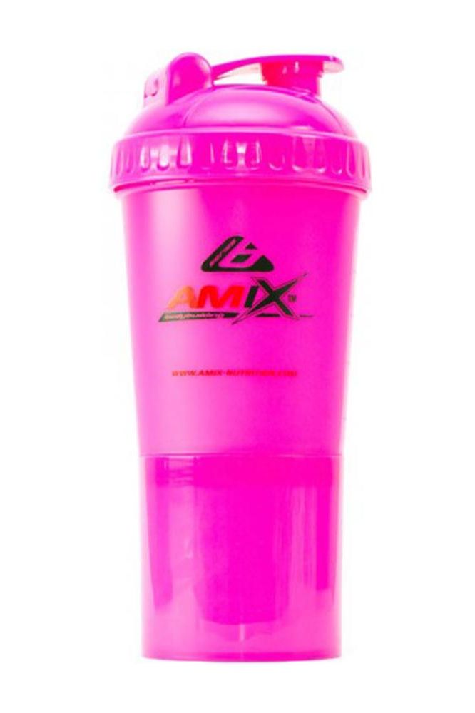 Amix Shaker Monster Bottle in vibrant pink, ideal for mixing protein shakes, practical and durable design.