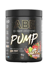 Applied Nutrition ABE Pump Tigers Blood flavor, stimulant-free pre-workout formula for explosive energy and muscle pumps.