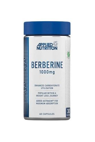 Applied Nutrition Berberine supplement 1000mg, 60 vegan capsules for blood sugar support and weight loss.