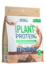 Applied Nutrition Critical Plant Protein chocolate flavor, vegan protein powder with 24g protein per serving.
