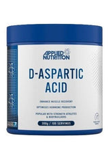 Applied Nutrition D-Aspartic Acid supplement canister, supports hormone production and muscle recovery, 300g.