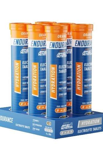 Applied Nutrition Endurance Hydration Electrolyte Tablets - 6 tubes, enhancing hydration and muscle performance for athletes. Applied Nutrition Endurance Hydration Electrolyte Tablets - 6 tubes, enhancing hydration and muscle performance for athletes.