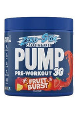 Applied Nutrition Zero-Stim Pump 3G Pre-Workout, caffeine-free with fruit burst flavor, 50 servings.