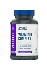 Applied Nutrition Vitality Vitamin B Complex - 90 capsules for energy metabolism and nerve health.