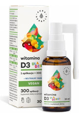 Aura Herbals Vegan D3 Vitamin for Kids, 30 ml spray, boosts immunity and promotes bone health.