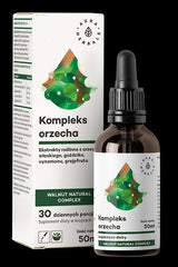 Aura Herbals Walnut Natural Complex 50ml, vegan-friendly herbal extract supplement in dropper bottle.