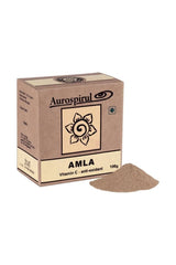 Aurospirul Amla powder packaging, featuring 100g of antioxidant-rich amla for health benefits.