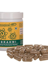 Aurospirul Brahmi supplement capsules for improved brain function and concentration.