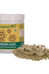 Aurospirul Neem leaf capsules for skin health, immune support, and natural wellness.