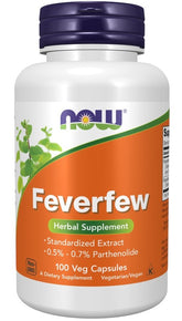 NOW Foods - Feverfew - 100 Vcaps (KORT DATUM 2026-09-30)