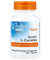 Doctor's Best - Acetyl L-Carnitine - 500mg - 60 Vcaps (LYHYT PÄIVÄMÄÄRÄ 2026-09-30)