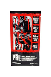 Bad Ass Nutrition Pre workout sample sachet, Lychee flavor, 17.5g, energy booster for explosive workouts.