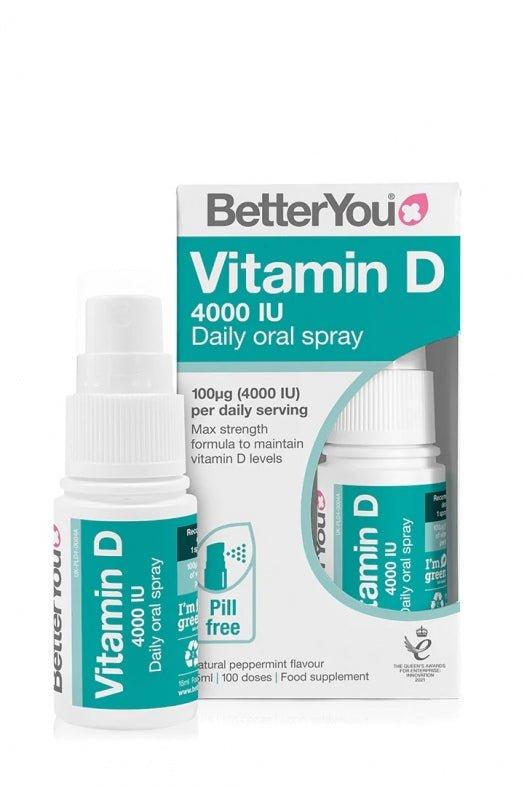 Better You - DLux 4000 Daily Vitamin D Oral Spray, Natural Peppermint - 15 ml. - Nutri.se