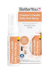 BetterYou Children's Health Daily Oral Spray in raspberry flavor, supports immune health and development, 25 ml bottle.