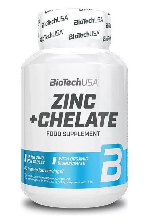 BioTech USA - Zinc + Chelate - 60 tablets - Nutri.se BioTech USA - Zinc + Chelate - 60 tablets - Nutri.se