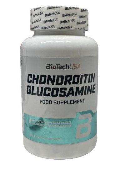 BioTechUSA Chondroitin Glucosamine supplement bottle for joint health support with 60 capsules.