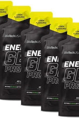BioTechUSA Energy Gel PRO energy packs in lemon flavor for endurance athletes, enhancing performance and recovery.