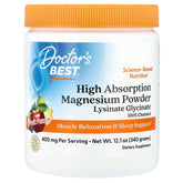 Doctor's Best - High Absorption Magnesium Powder - Fruit Punch, 340g