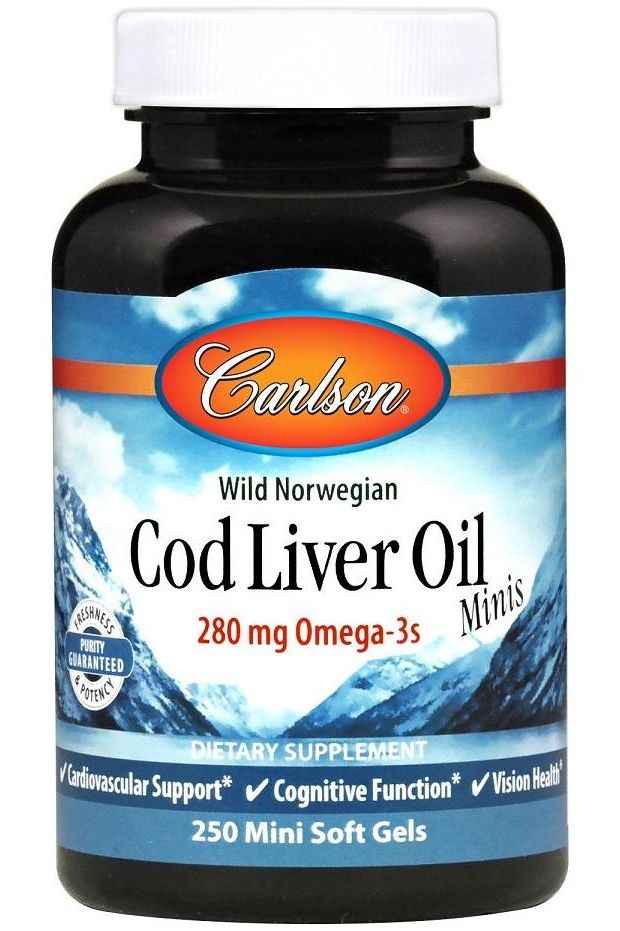 Carlson Labs - Cod Liver Oil Minis, 280mg - 250 mini softgels