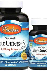 Carlson Labs - Elite Omega-3 Gems, 1600mg Natural Lemon - 90 + 30 softgels