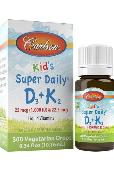 Carlson Labs - Kid's Super Daily D3 + K2 - Nutri.se