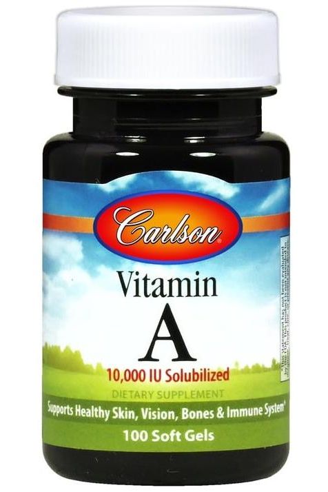 Carlson Labs - Vitamin A Solubilized, 10 000 IU - 100 softgels - Nutri.se Carlson Labs - Vitamin A Solubilized, 10 000 IU - 100 softgels - Nutri.se
