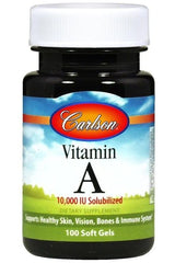 Carlson Labs - Vitamin A Solubilized, 10 000 IU - 100 softgels - Nutri.se