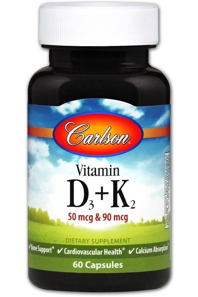 Carlson Labs - Vitamin D3 + K2 - 60 caps - Nutri.se