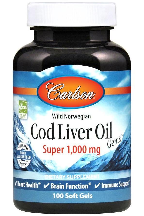 Carlson Labs - Wild Norwegian Cod Liver Oil Gems - Nutri.se