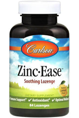 Carlson Labs - Zinc Ease, Natural Lemon - 84 lozenges - Nutri.se