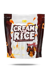 CNP Cream of Rice packaging showcasing the carbohydrate source for energy and recovery with unique flavors.