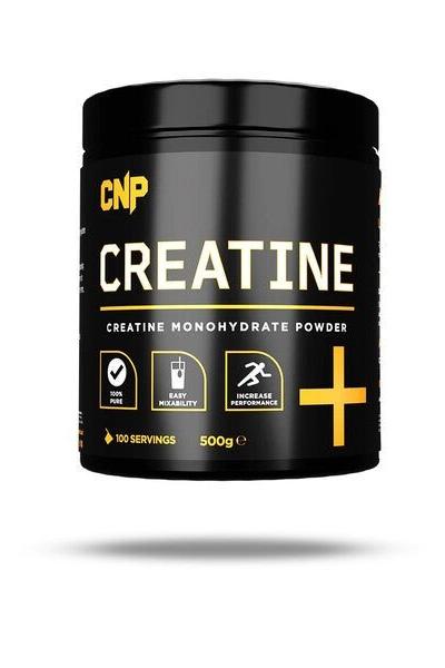 CNP Creatine Monohydrate Powder 500g tub for increased size, strength, and energy during workouts.