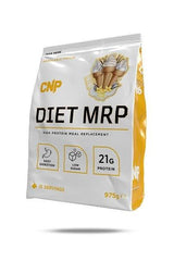 CNP Diet MRP high protein meal replacement shake packaging with nutritional benefits and 21g protein per serving.