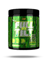 CNP Full Tilt V2 Pre-Workout supplement container, featuring vibrant green design and branding.