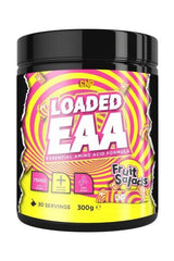 CNP Loaded EAA essential amino acid formula in Fruit Salads flavor, 300g jar with vibrant packaging.